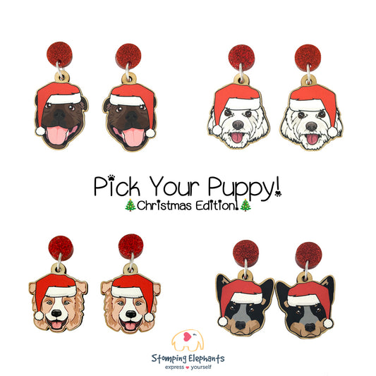 Doggy Christmas Earrings