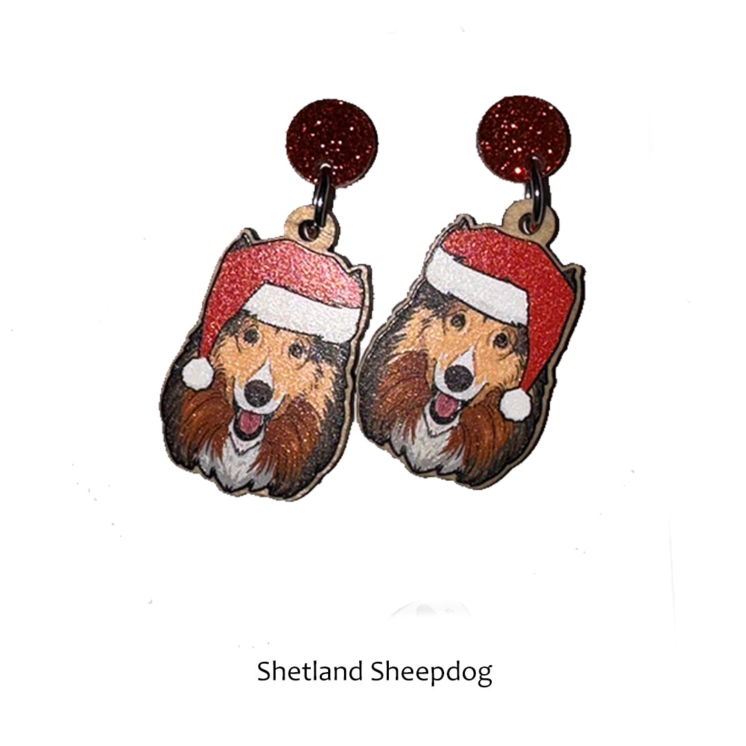 Doggy Christmas Earrings