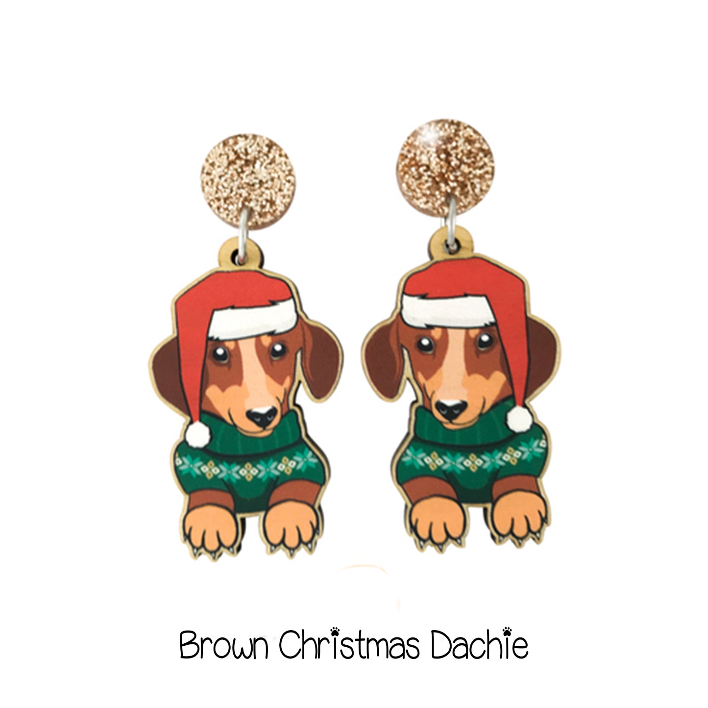 Doggy Christmas Earrings